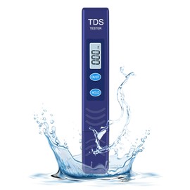 QNCIGER TDS Meter, Digital Water Quality Tester with Automatic Temperature Compensation (ATC), 0-9990 ppm Range, for Drinking Water, Tap Water, Aquariums, Water Filters (Blue)