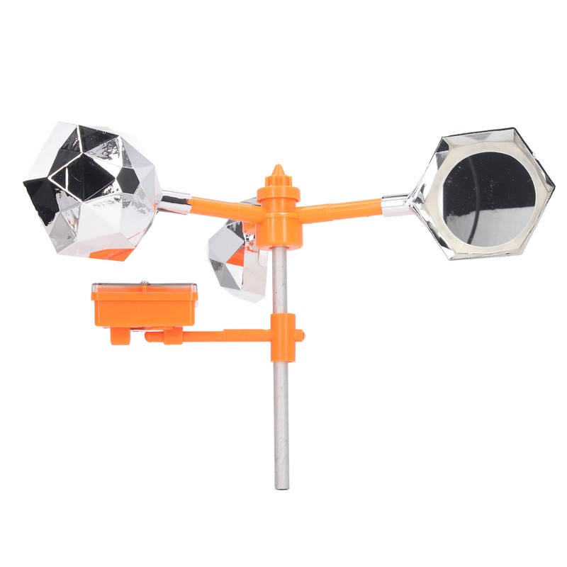White Solar Sound Light Bird Repeller 360° Rotating Solar Bird