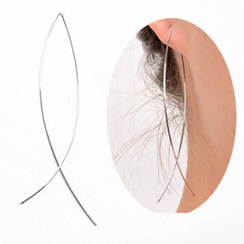 Hosaire Threader Wire Earrings Fish Curved Line Vintage Punk Simple Geometric Club Earrings Silver