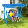 HONEY JOY Kids Patio Swing, 2-Seater Outdoor Porch Swing Lounge