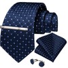 DiBanGu Plaid Ties for Men Silk Checkered Necktie and Pocket