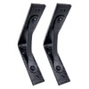 2 Pack 4x5 Inches Small Black Metal Wall Shelf Brackets