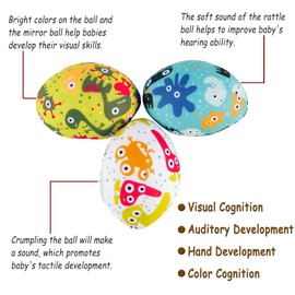 MamaRoo Replacement Balls (for Mamaroo Swing) Offer More Interactive and Reversible Ball Options That Complements The MamaRoo Cradle in a Variety of Colors,3 Balls in a Set