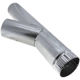 PlumberStop - 6" Single Wall Galvanized Chimney Flue Vent Pipe Wye - 26 GA