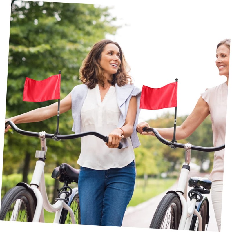 Toddmomy Bike Flag Pole for Handlebar Mount 2 Pack Outdoor