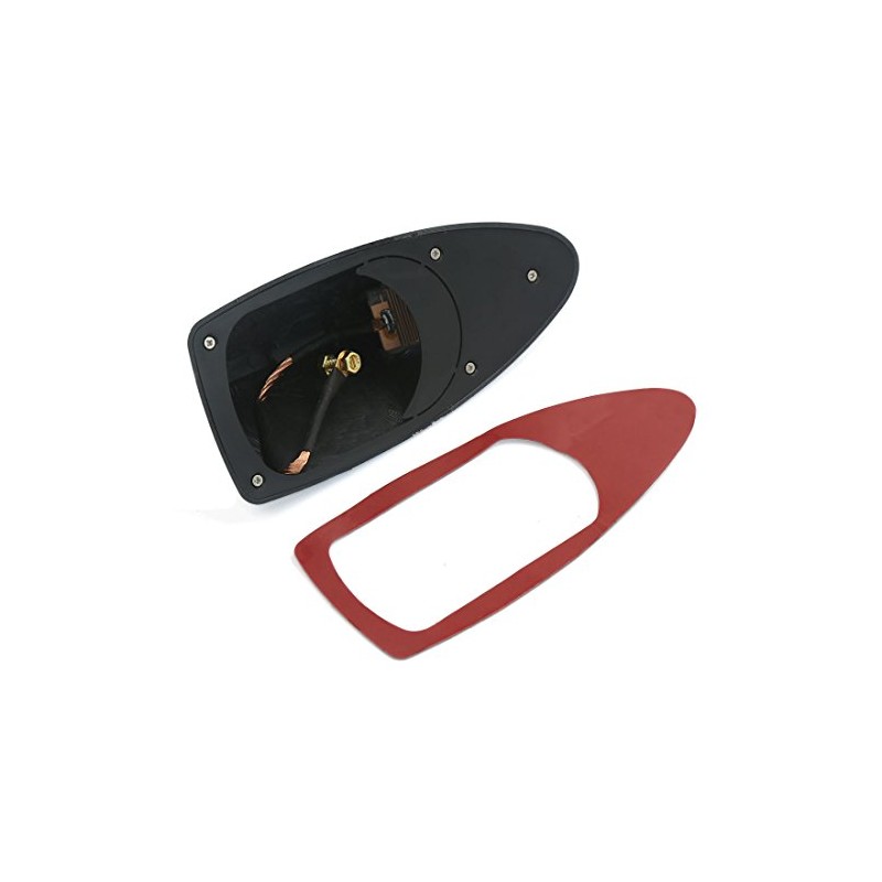uxcell Red Stick-on Shark Fin Shaped AM/FM Signal Antenna Aerial