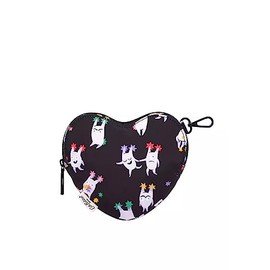 Cath Kidston London Womens Ladies Girls Foldaway Heart Shopper Shopping Shoulder Tote Bag Mini Monsters in Black