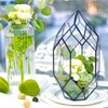 NCYP 28cm Large Geometric Glass Terrarium Handmade Irregular Polyhedral Lantern