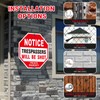 Notice Trespassers Will be Shot Sign, No Trespassing Violators Will
