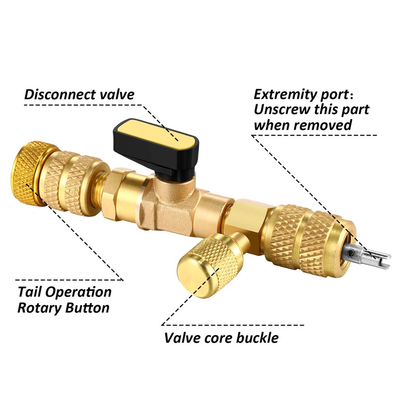 Mudder HVAC Valve Core Remover Installer Tool with Dual Size