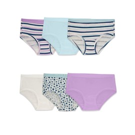 Fruit of the Loom Girl's Eversoft Brief Underwear (6 Pack), 14, Assorted