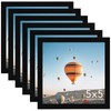 5x5 Picture Frame Set of 6 Black for Wall Hanging
