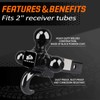 MEOTWARE Trailer Hitch Tri-Ball Mount with Hook - Heavy Duty