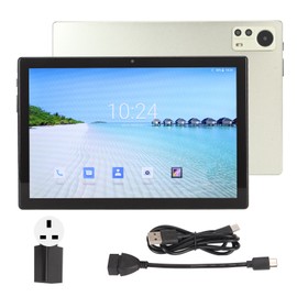 10.1 Inch Tablet for Android 8.1 2GB RAM 32GB ROM 2.4G 5G WiFi Octa Core CPU Front 5MP Rear 13MP 4G Calling Tablet 100‑240V UK Plug Green