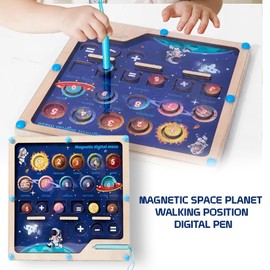 Space-Themed Magnetic Maze Toy - 8 Planets for Early Learning - Number Classification, Counting, Math, & Cognition - Ideal for Ages 3+