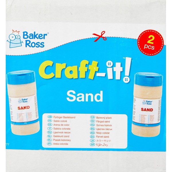 Baker Ross AW427 Glitter Sand-Pack of 2, for All Art