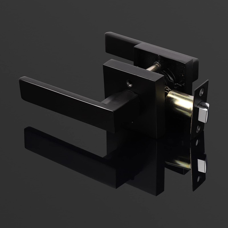 1 Pack Probrico Square Door Lever Door Lock Handle Lockset