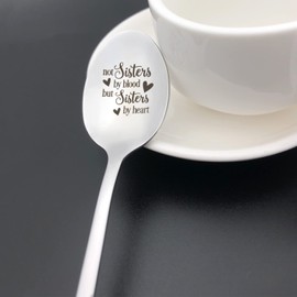 Gifts for Best Friend Christmas Birthday Gifts Not Sisters by Blood But Sisters by Heart Spoon Gifts for Friend BFF Bestie Mothers Day Thanksgiving Gift Friendship Gifts for Women Girls