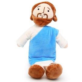 Mowatusy Jesus Plush - My Friend Jesus Stuffed Animal,Christian Classic Religious Jesus Plush Doll,Easter Party Favor Decoration,Easter Gift for Kids Adults
