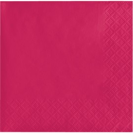 Creative Converting Touch of Color 2-Ply 50 Count Paper Beverage Napkins, Hot Magenta