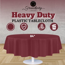 Grandipity - Juego de 6 Cubre Mesas de Plástico Desechables de Alta Calidad de 84 Pulgadas