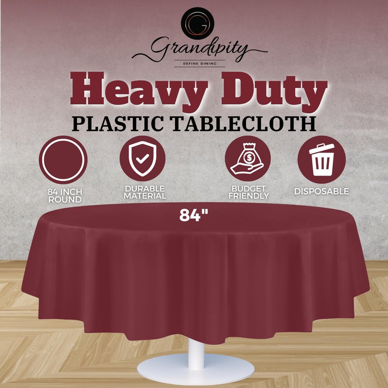Grandipity - Juego de 6 Cubre Mesas de Plástico Desechables