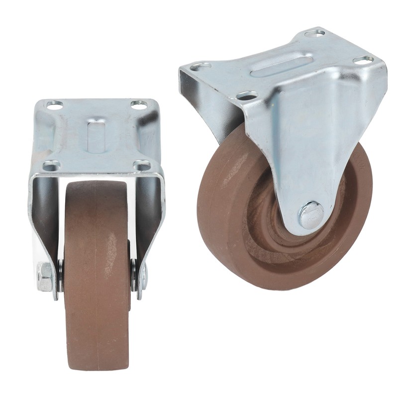 Nylon Caster 4in Fixed Plate Caster Wheel Heat Resistant for