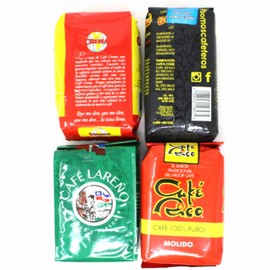 Puerto Rican Ground Coffee Variety Pack - 4 Local Favorites in 14 Ounce Bags (Lareno, Rico, Coqui and Crema)