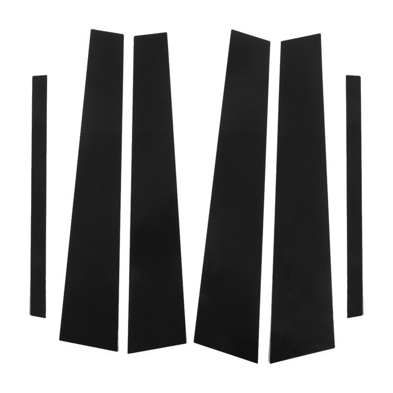 Side Pillar Post Trim 4D Style Glossy Black Replacement for