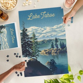 Lantern Press 1000 Piece Jigsaw Puzzle, Lake Tahoe, Lithograph