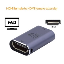 Xiwai HDMI 2.1 Female to HDMI Female UHD Extension Gold Converter Adapter Support 8K 60Hz HDTV
