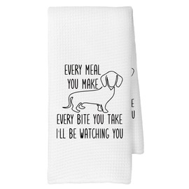 CUANFDDSF Funny Dachshund Kitchen Towels, Weiner Dog Gifts for Women, Weenie Dog Gifts Dachshund Dog Lovers Gifts, Dachshund Owner Tea Towels Kitchen Hand Towels 16x24 Inch for Washroom Decor