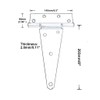 QCAA Stainless Steel Extra Heavy Tee Hinge, (2pack(8"), Stainless Steel)