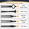 V-SEK Blacksmith Tongs Knife Making Tongs Set V-Bit Blade Tongs,