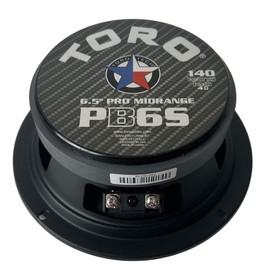 TORO TECH – PB6S, 6.5 Inch Mid-Bass Pro Audio Component Speaker - 140 Watts RMS Power / 70 Watts Music Program, 8 Ohm, 1.5" KSV Voice Coil (Sold As Each)