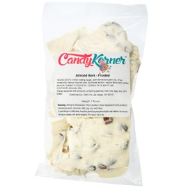 CandyKorner White Chocolate Almond Bark – 1 Pound – Gourmet Handmade Chocolate with Roasted Almonds – 16 Ounces by CandyKorner