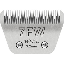 7FW Dog Grooming Clipper Replacement Blades, Compatible with Ainds, Oster A5, Wahl Km10 and Other Series Clippers, Blade Size-7FW Cut Length 1/8"(3.2mm)