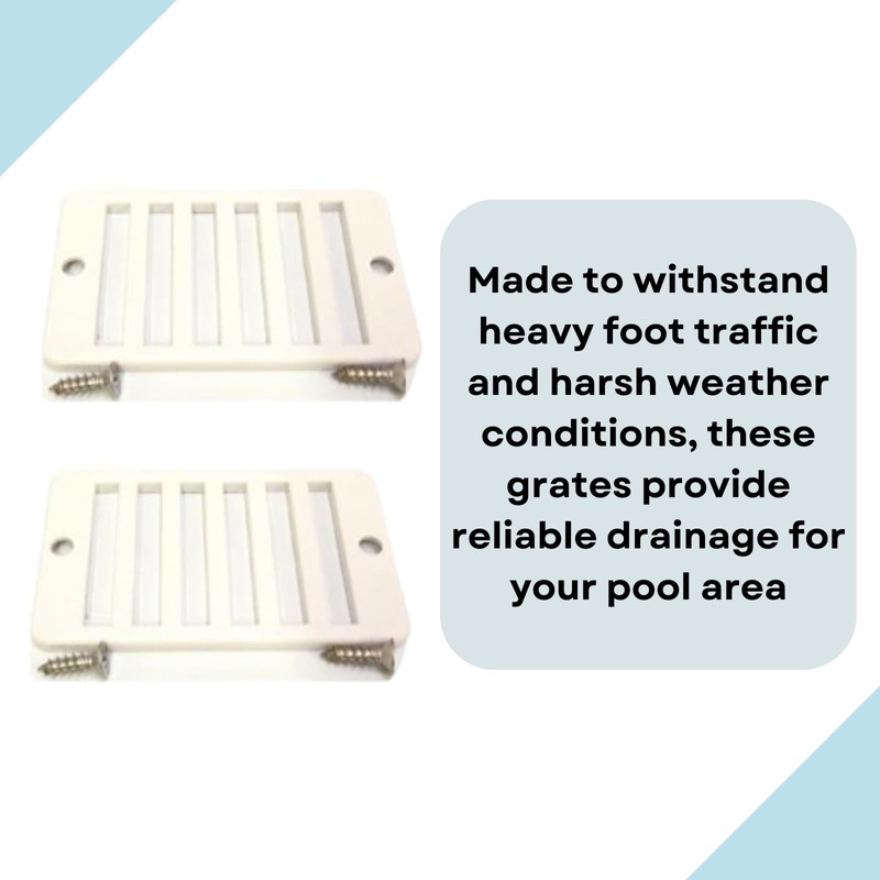 Southeastern 5 Pack Swimming Pool Deck Drain Rectangular Grate 2x4