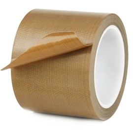 CHUANGDANG Teflon Glass Cloth Tape,3''x 33ft x 0.18mm,PTFE Coated Fiberglass Adhesive Tape,High Temperature PTFE Tape for Vacuum Sealer Machine,Hand Impulse Sealers Insulation,Low Friction Tape