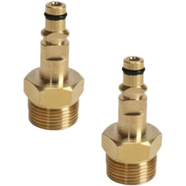 2Pcs Gold M22 High Pressure Washer Hose Adapter Pressure Pipe Quick Connector Converter Fitting for K Series Pressure Washer Replacement Parts and Accessories,M22 High Pressure Washer Hose Adapter