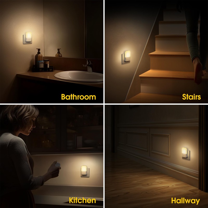 Emeritpro Night Light Socket with Twilight Sensor, Pack of 2