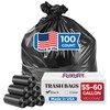 Fuxury 60 Gallon Trash Bags Medium Duty, 100 Count Garbage