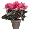 Mica decorations ZYKLAMEN IN Stan Pot, Polyester, Light Pink, 30