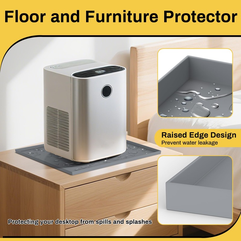 Powrocket Dehumidifier Drip Pan for Leaks, 16'' x 12'' Dehumidifier