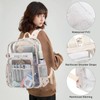 Xunteny Clear Backpack for Girls Women School Bookbag Heavy Duty