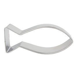 Birkmann 1010723310 Christ Fish Cookie Cutter, 3-Inch, Grey Plastic, 5 x 3 x 2 cm