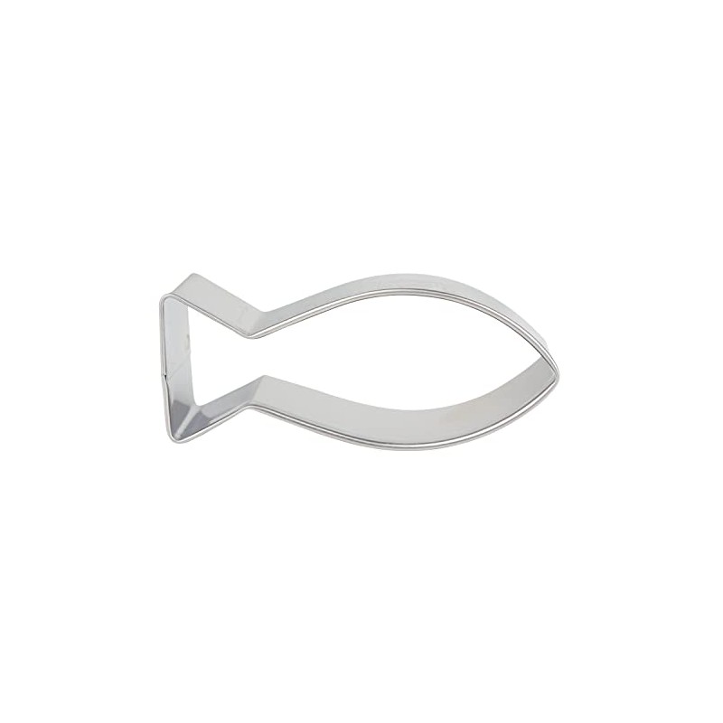 Birkmann 1010723310 Christ Fish Cookie Cutter, 3-Inch, Grey Plastic, 5
