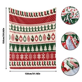 UGZDEA Christmas Blanket 130x150cm, Christmas Sofa Blanket, Soft Warm Winter Fleece Christmas Blanket for Adults and Kids (A, 130x150cm)