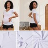 Bhome Maternity Shirt Basic Top Ruched Pregnancy Tshirt White M