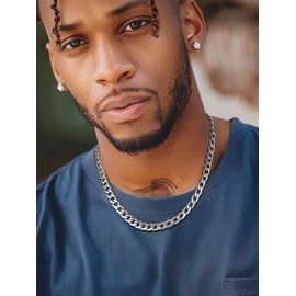 Stainless Steel Chain Men & Women 22 inches Cuban Link Necklace